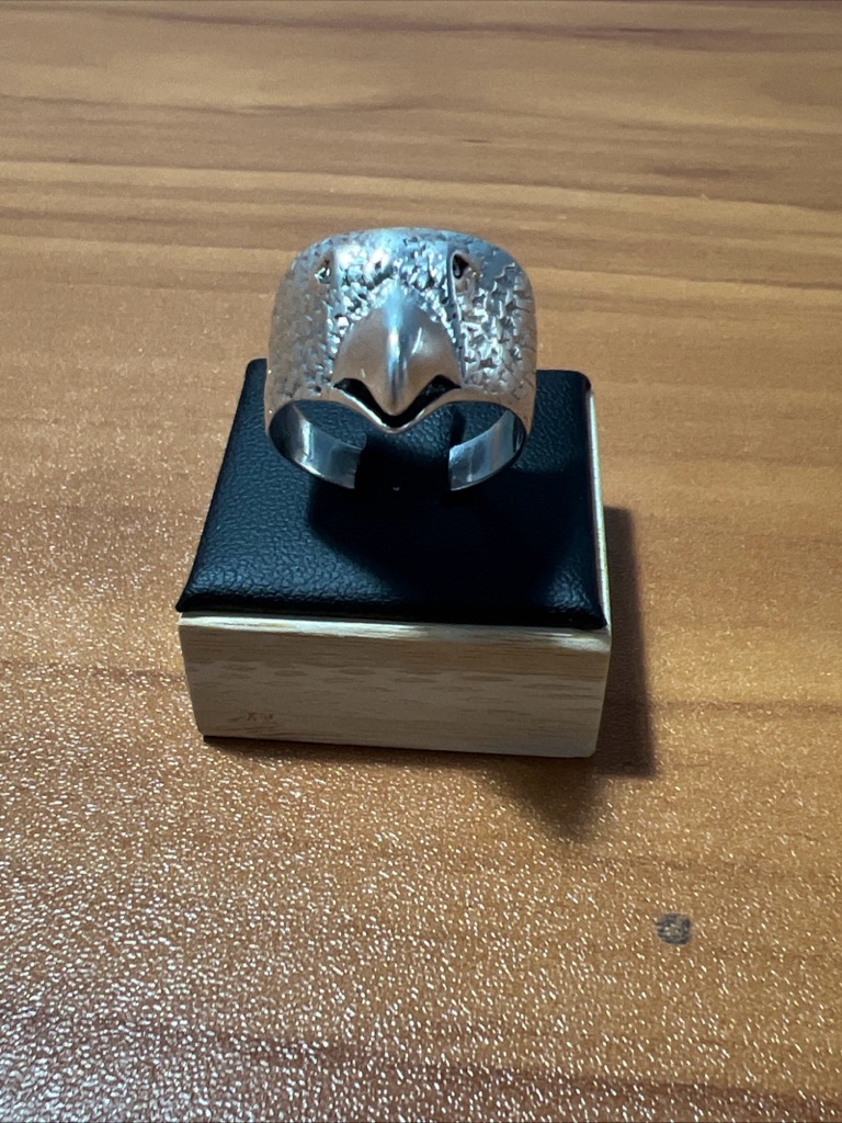 Vintage .925 Sterling Silver American Eagle Ring 10 Grams Size 11